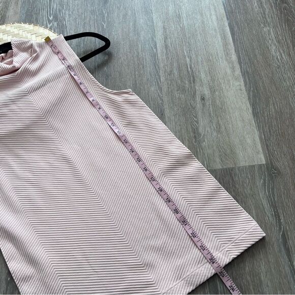 Athleta pink ribbed flurry base layer‎ tank mock neck women’s size S - Picture 3 of 6